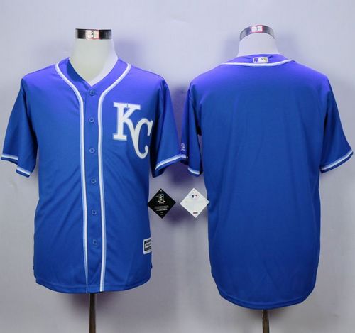 Royals Blank Blue Alternate 2 New Cool Base Stitched MLB Jersey - Click Image to Close